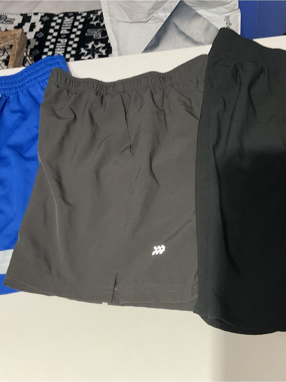 all in motion 2 & a Nike blue boys Athletic Black and Dark Gray Shorts